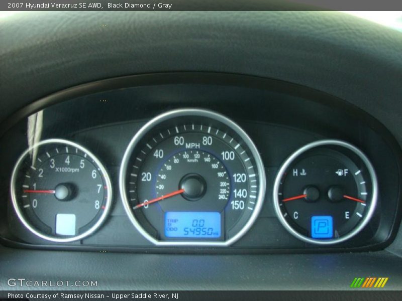 Black Diamond / Gray 2007 Hyundai Veracruz SE AWD