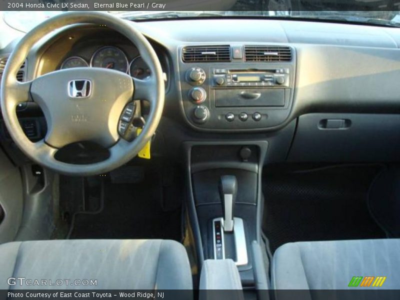 Eternal Blue Pearl / Gray 2004 Honda Civic LX Sedan