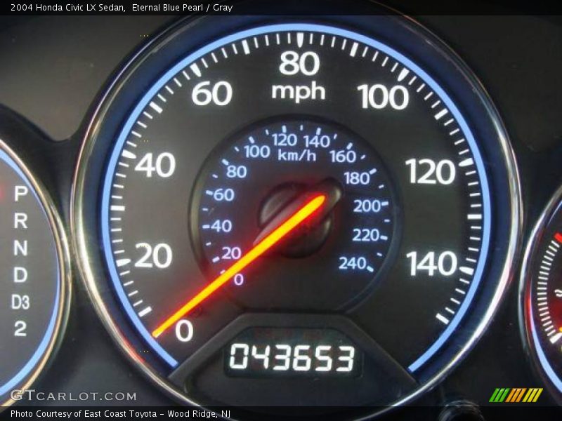 Eternal Blue Pearl / Gray 2004 Honda Civic LX Sedan