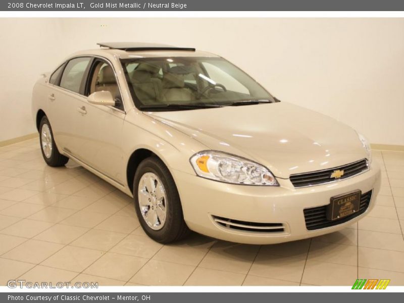 Gold Mist Metallic / Neutral Beige 2008 Chevrolet Impala LT