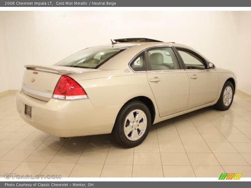 Gold Mist Metallic / Neutral Beige 2008 Chevrolet Impala LT