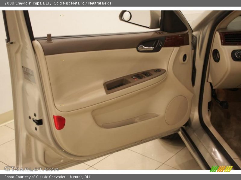 Gold Mist Metallic / Neutral Beige 2008 Chevrolet Impala LT
