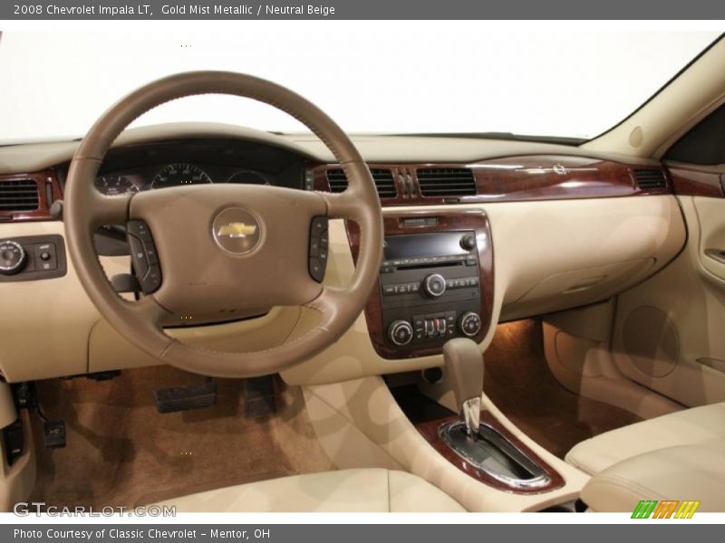 Gold Mist Metallic / Neutral Beige 2008 Chevrolet Impala LT