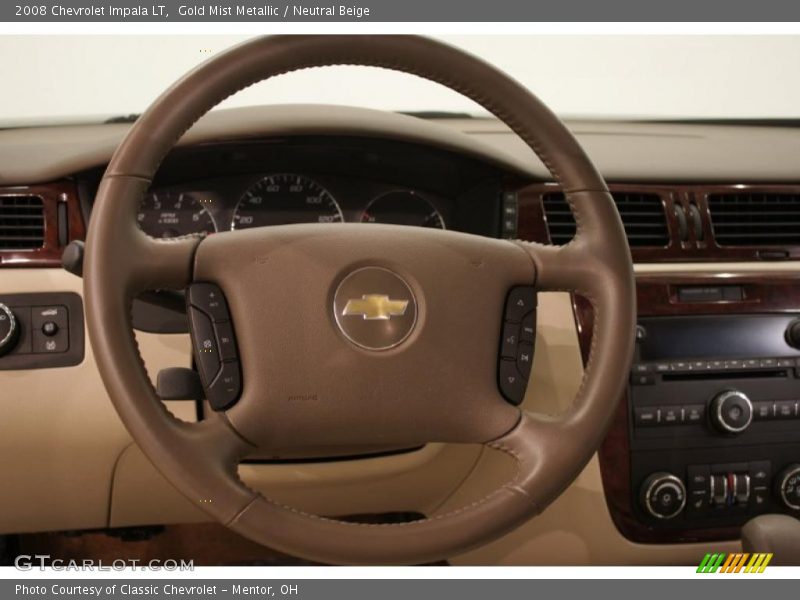 Gold Mist Metallic / Neutral Beige 2008 Chevrolet Impala LT
