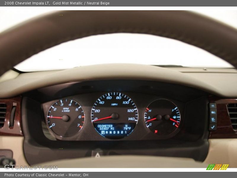 Gold Mist Metallic / Neutral Beige 2008 Chevrolet Impala LT
