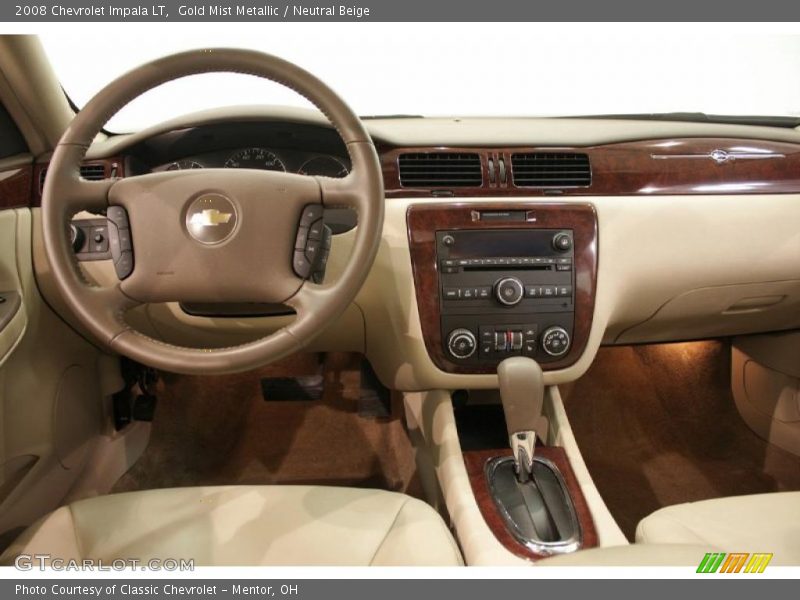 Gold Mist Metallic / Neutral Beige 2008 Chevrolet Impala LT