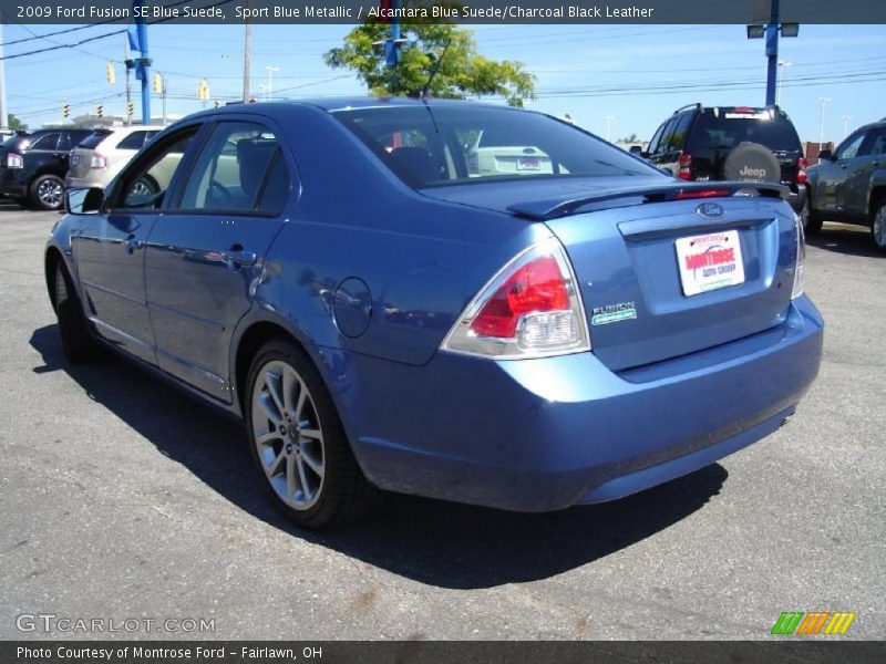 Sport Blue Metallic / Alcantara Blue Suede/Charcoal Black Leather 2009 Ford Fusion SE Blue Suede