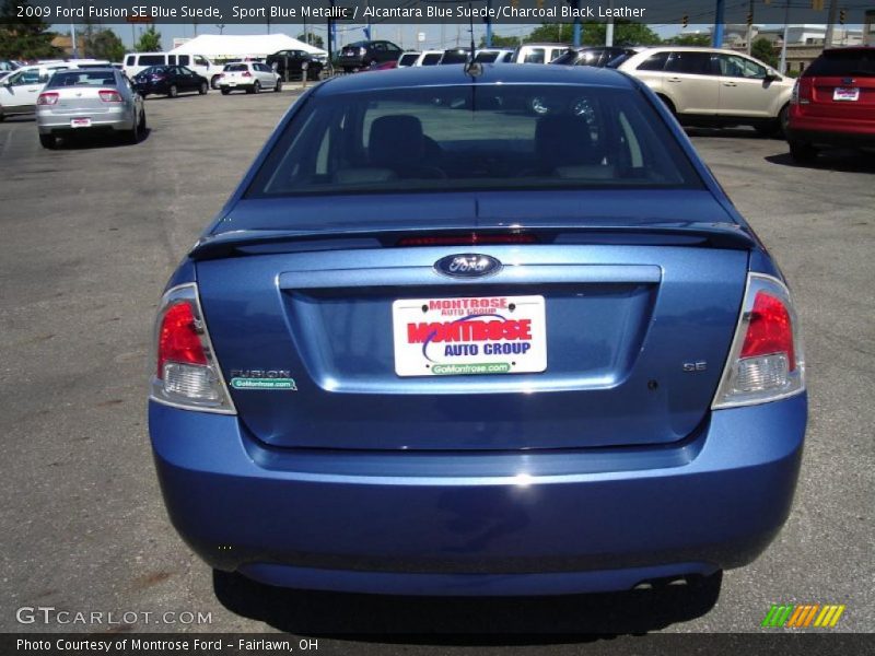 Sport Blue Metallic / Alcantara Blue Suede/Charcoal Black Leather 2009 Ford Fusion SE Blue Suede
