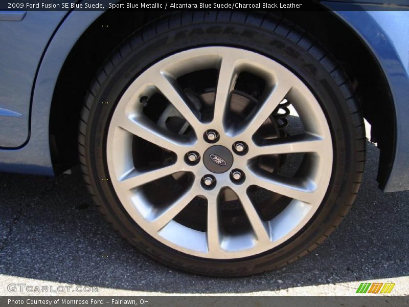 Sport Blue Metallic / Alcantara Blue Suede/Charcoal Black Leather 2009 Ford Fusion SE Blue Suede