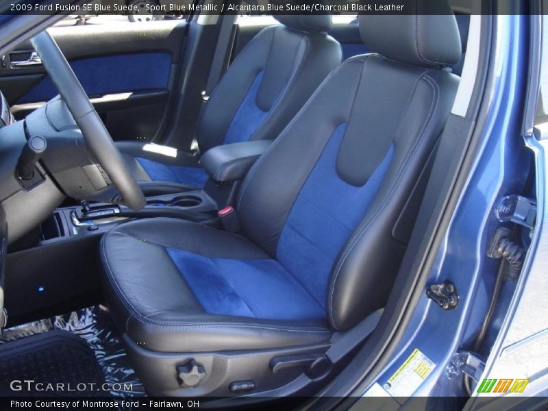 Sport Blue Metallic / Alcantara Blue Suede/Charcoal Black Leather 2009 Ford Fusion SE Blue Suede