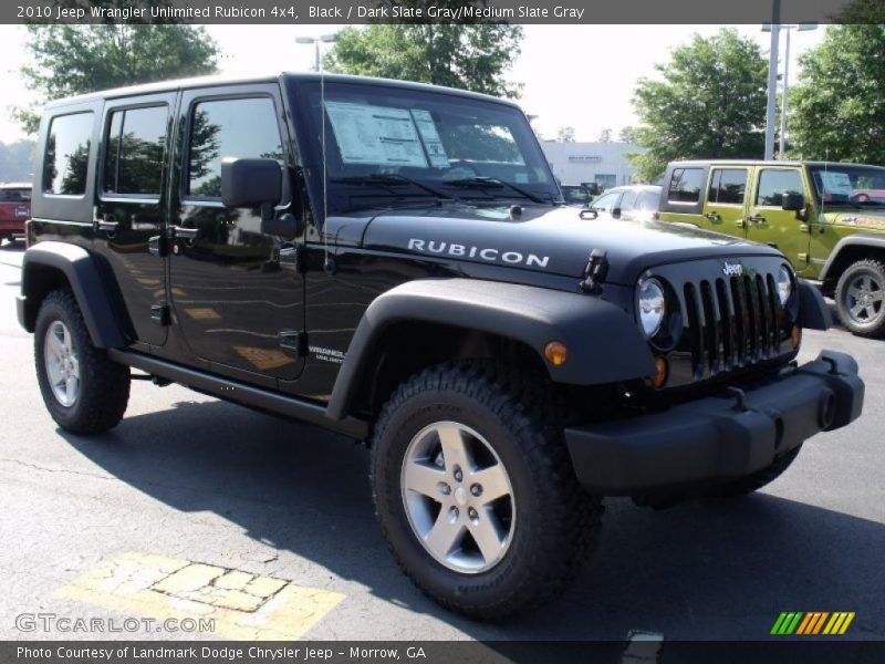 Black / Dark Slate Gray/Medium Slate Gray 2010 Jeep Wrangler Unlimited Rubicon 4x4