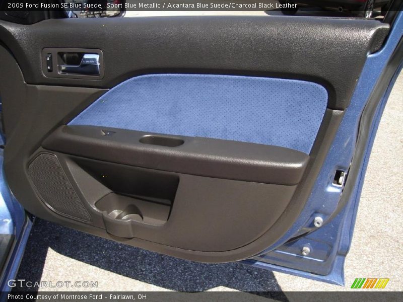 Sport Blue Metallic / Alcantara Blue Suede/Charcoal Black Leather 2009 Ford Fusion SE Blue Suede