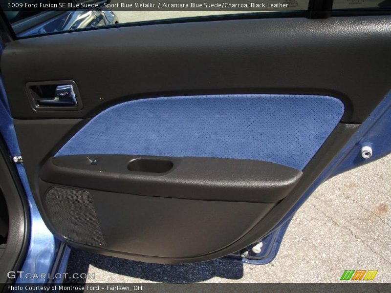 Sport Blue Metallic / Alcantara Blue Suede/Charcoal Black Leather 2009 Ford Fusion SE Blue Suede