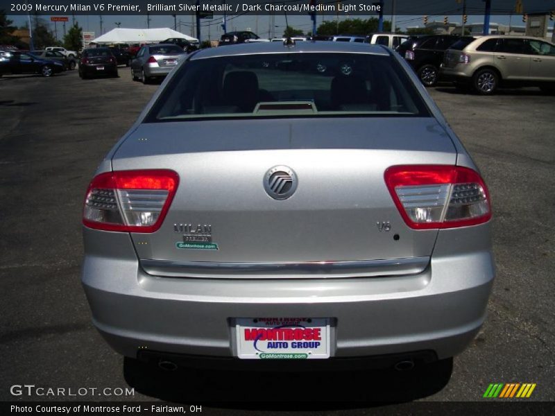 Brilliant Silver Metallic / Dark Charcoal/Medium Light Stone 2009 Mercury Milan V6 Premier