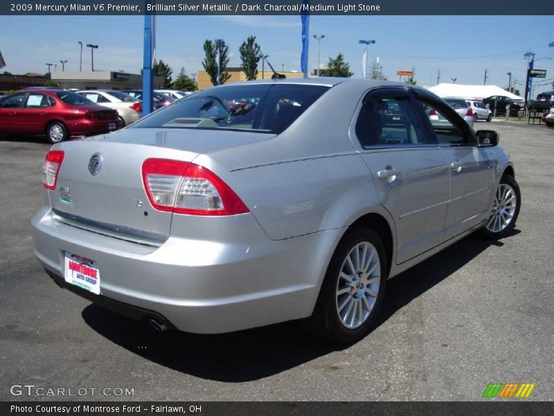 Brilliant Silver Metallic / Dark Charcoal/Medium Light Stone 2009 Mercury Milan V6 Premier