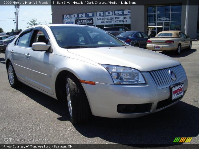 Brilliant Silver Metallic / Dark Charcoal/Medium Light Stone 2009 Mercury Milan V6 Premier