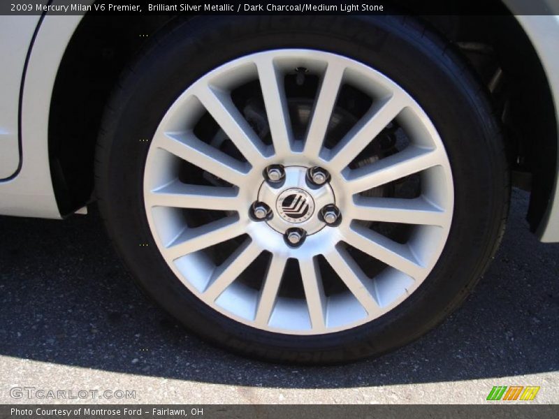 Brilliant Silver Metallic / Dark Charcoal/Medium Light Stone 2009 Mercury Milan V6 Premier