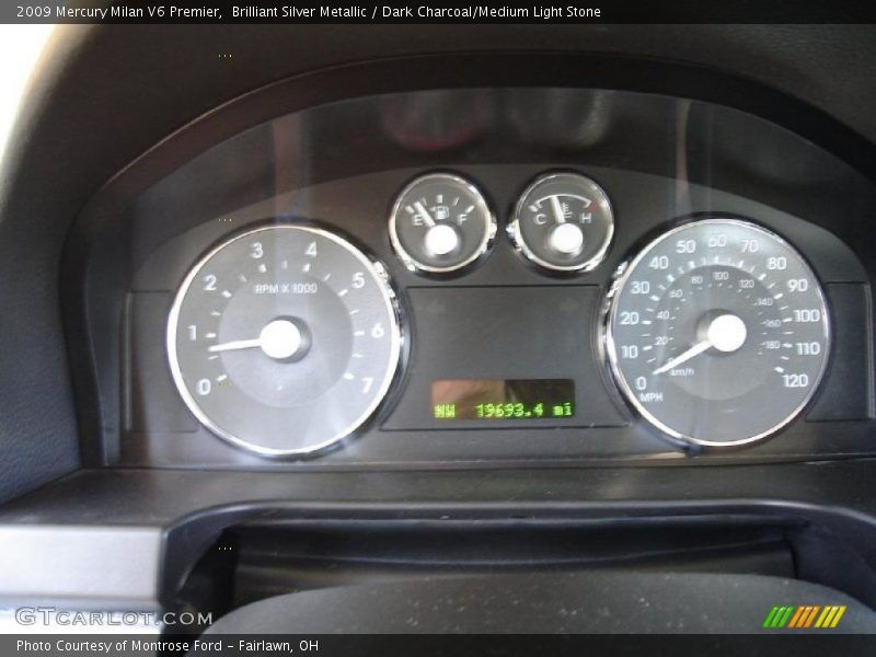Brilliant Silver Metallic / Dark Charcoal/Medium Light Stone 2009 Mercury Milan V6 Premier