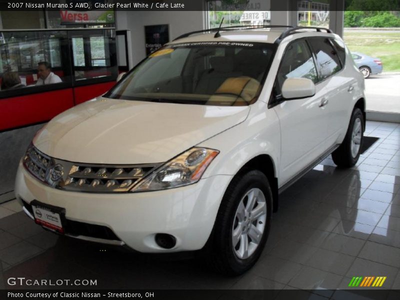 Glacier Pearl White / Cafe Latte 2007 Nissan Murano S AWD