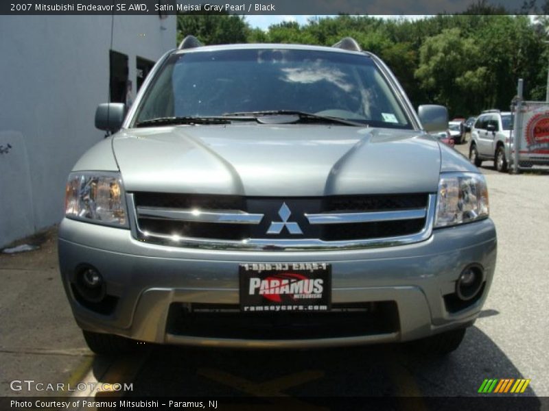 Satin Meisai Gray Pearl / Black 2007 Mitsubishi Endeavor SE AWD