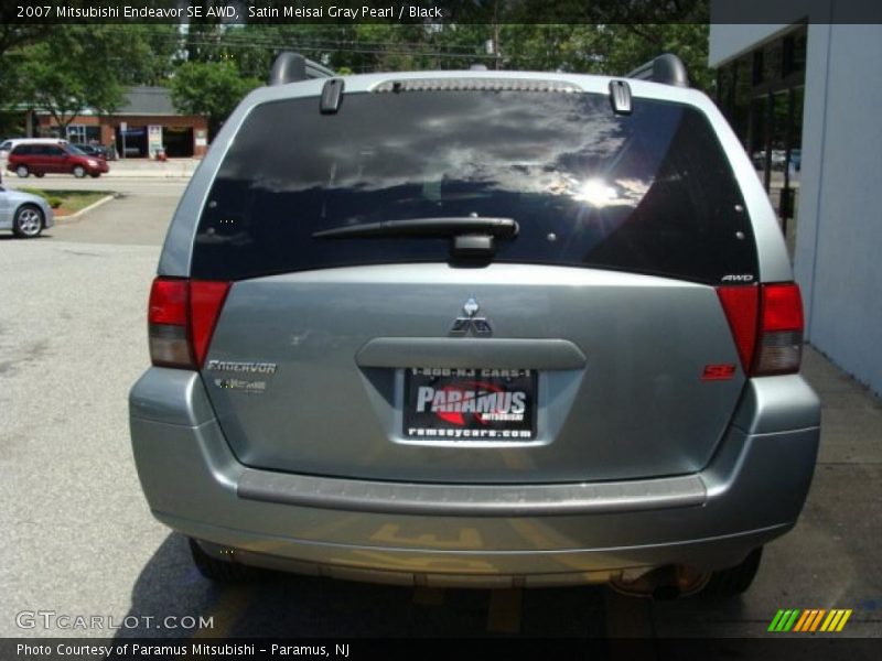 Satin Meisai Gray Pearl / Black 2007 Mitsubishi Endeavor SE AWD