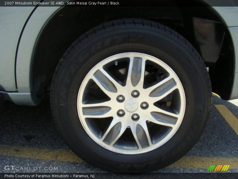 Satin Meisai Gray Pearl / Black 2007 Mitsubishi Endeavor SE AWD