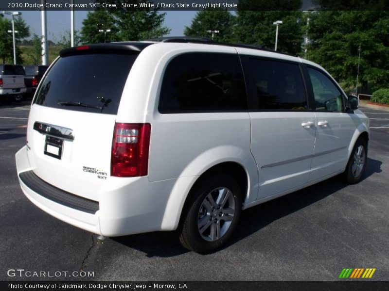 Stone White / Dark Slate Gray/Light Shale 2010 Dodge Grand Caravan SXT Crew