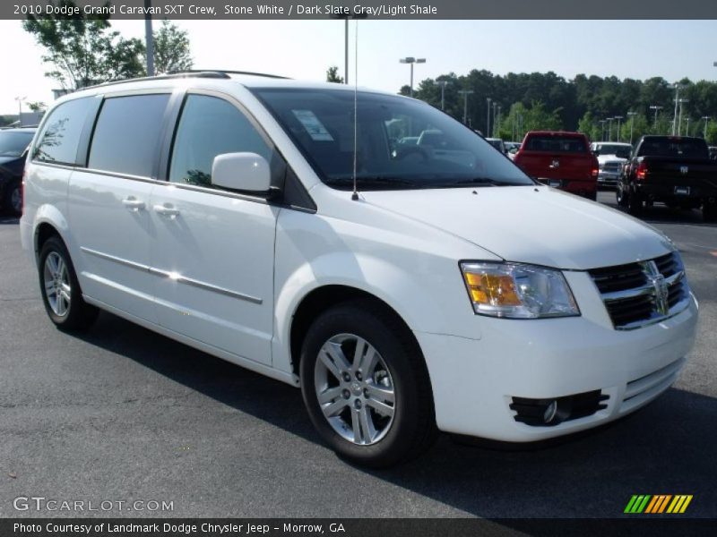 Stone White / Dark Slate Gray/Light Shale 2010 Dodge Grand Caravan SXT Crew