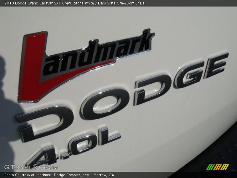 Stone White / Dark Slate Gray/Light Shale 2010 Dodge Grand Caravan SXT Crew