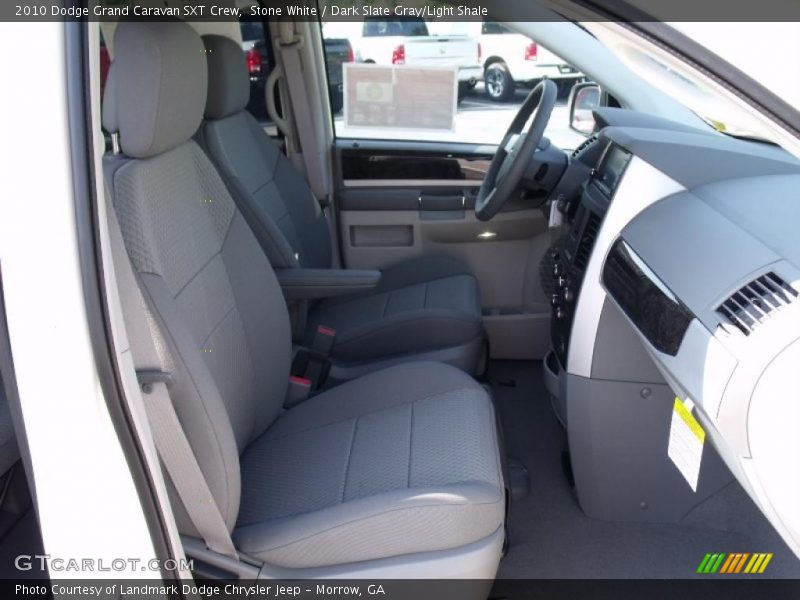 Stone White / Dark Slate Gray/Light Shale 2010 Dodge Grand Caravan SXT Crew