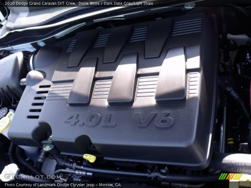 Stone White / Dark Slate Gray/Light Shale 2010 Dodge Grand Caravan SXT Crew