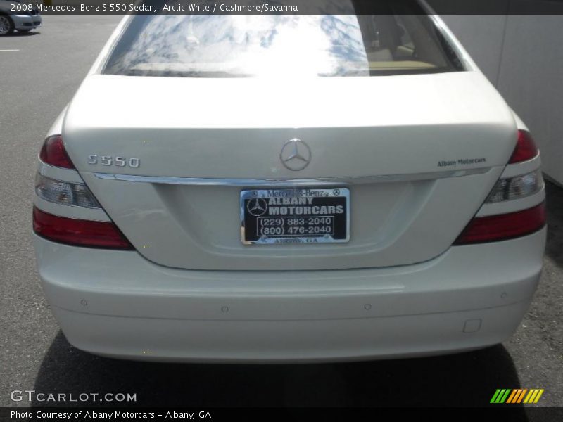 Arctic White / Cashmere/Savanna 2008 Mercedes-Benz S 550 Sedan