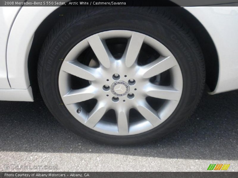 Arctic White / Cashmere/Savanna 2008 Mercedes-Benz S 550 Sedan