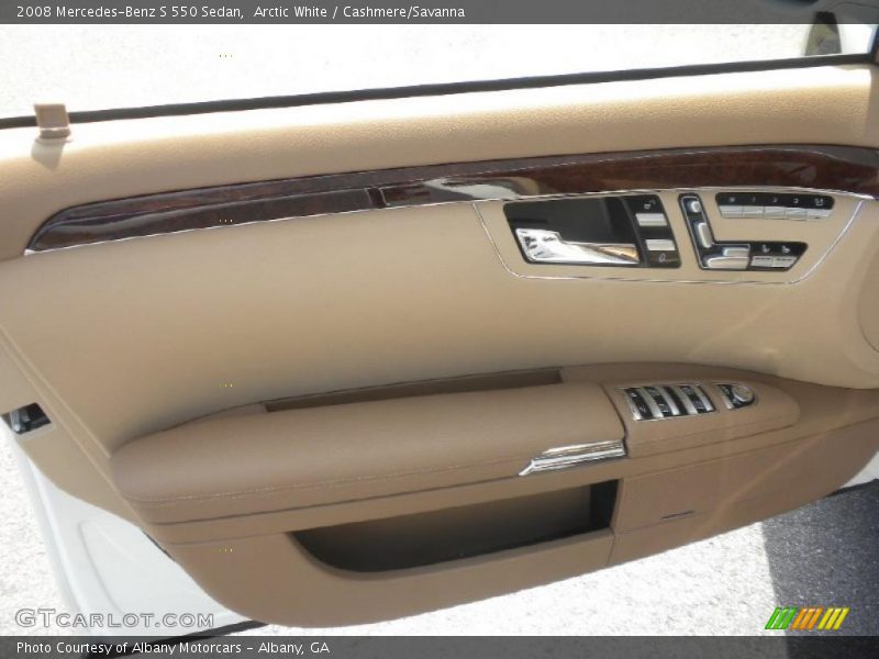 Arctic White / Cashmere/Savanna 2008 Mercedes-Benz S 550 Sedan