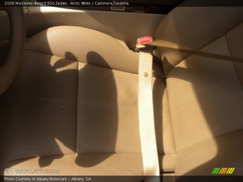 Arctic White / Cashmere/Savanna 2008 Mercedes-Benz S 550 Sedan