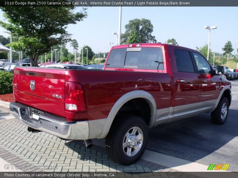 Inferno Red Crystal Pearl / Light Pebble Beige/Bark Brown 2010 Dodge Ram 2500 Laramie Crew Cab 4x4