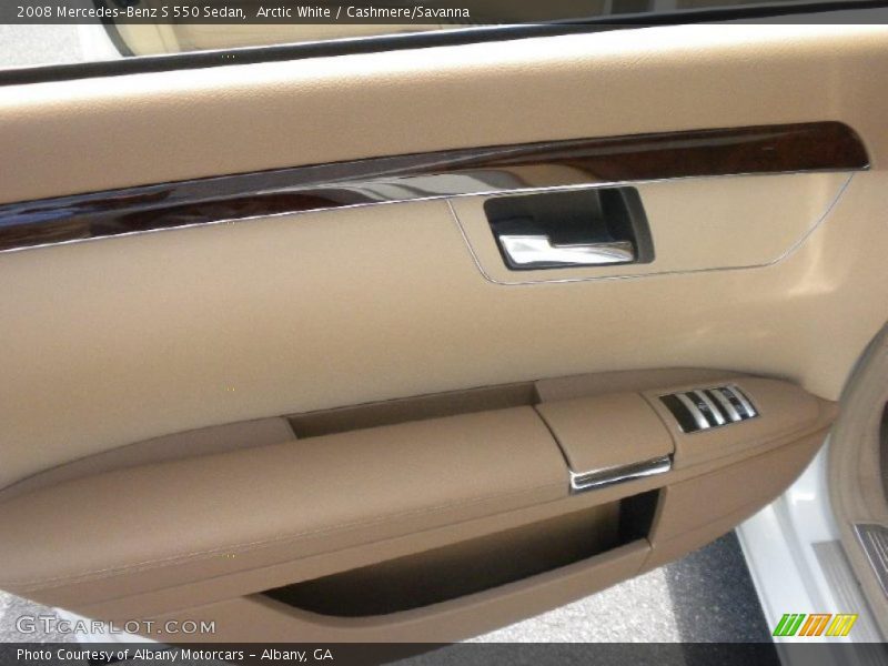 Arctic White / Cashmere/Savanna 2008 Mercedes-Benz S 550 Sedan