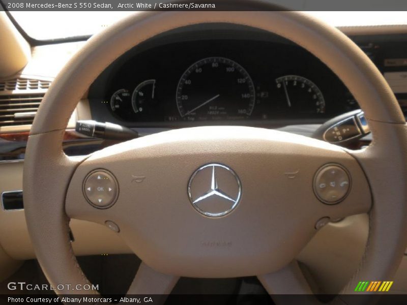 Arctic White / Cashmere/Savanna 2008 Mercedes-Benz S 550 Sedan