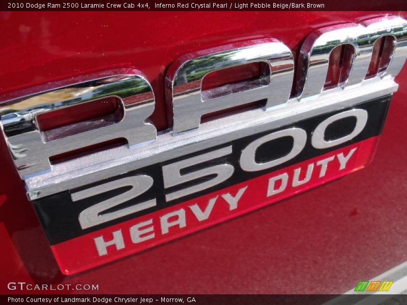 Inferno Red Crystal Pearl / Light Pebble Beige/Bark Brown 2010 Dodge Ram 2500 Laramie Crew Cab 4x4