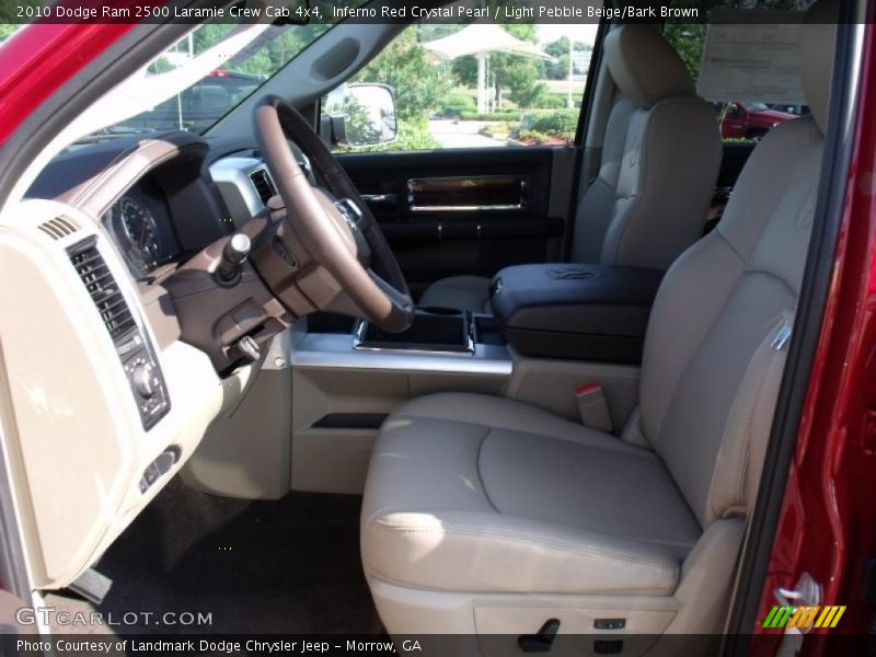 Inferno Red Crystal Pearl / Light Pebble Beige/Bark Brown 2010 Dodge Ram 2500 Laramie Crew Cab 4x4