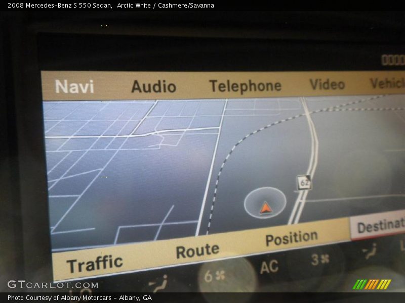 Arctic White / Cashmere/Savanna 2008 Mercedes-Benz S 550 Sedan