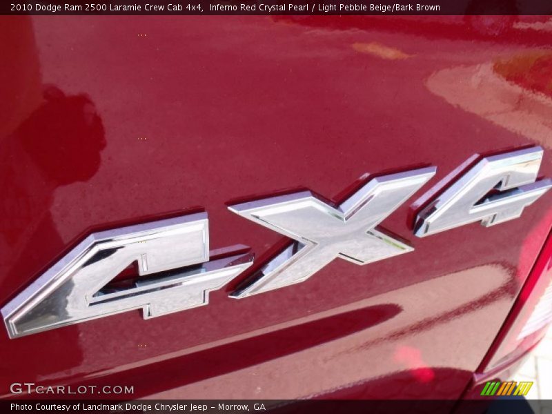 Inferno Red Crystal Pearl / Light Pebble Beige/Bark Brown 2010 Dodge Ram 2500 Laramie Crew Cab 4x4