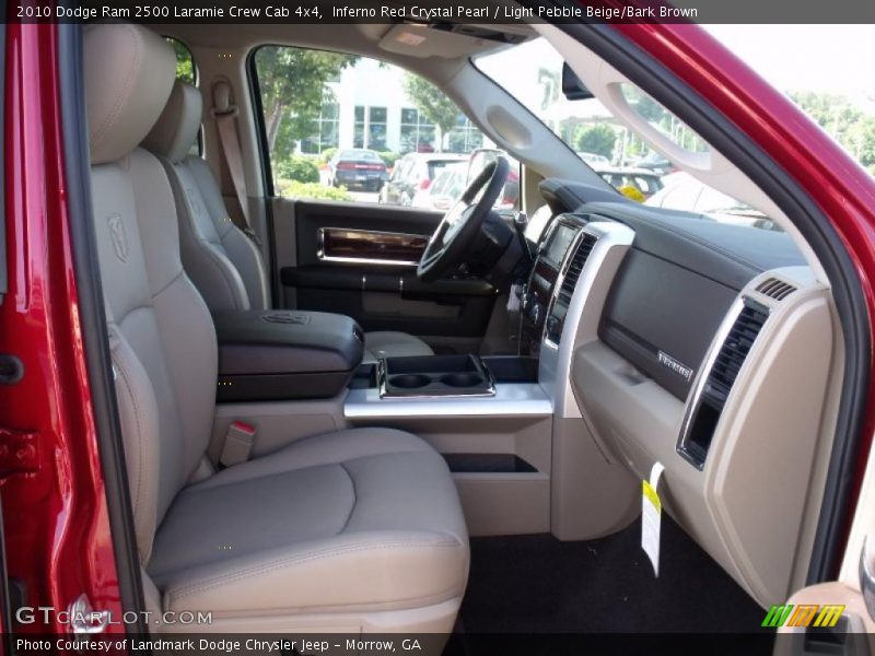 Inferno Red Crystal Pearl / Light Pebble Beige/Bark Brown 2010 Dodge Ram 2500 Laramie Crew Cab 4x4