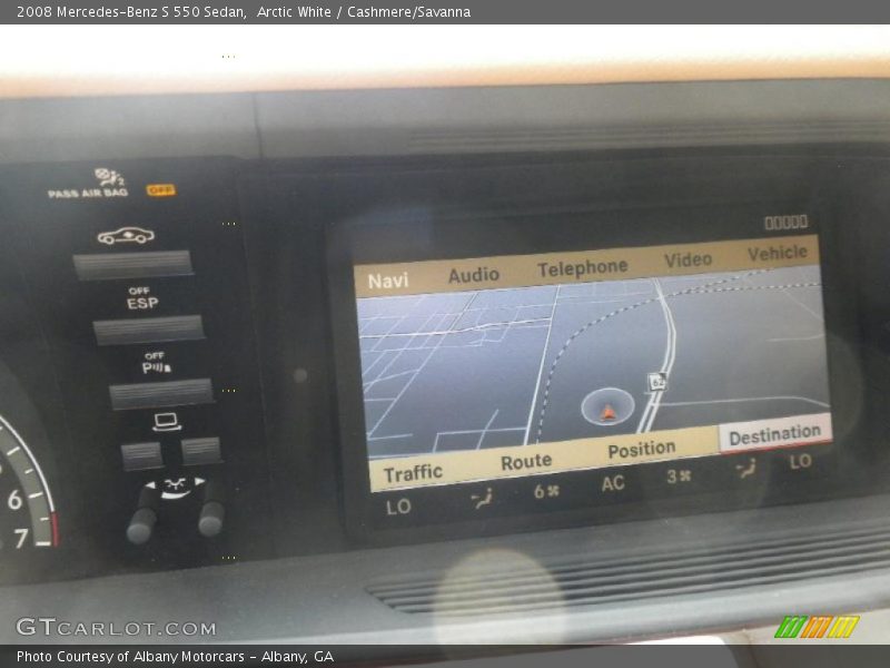 Arctic White / Cashmere/Savanna 2008 Mercedes-Benz S 550 Sedan