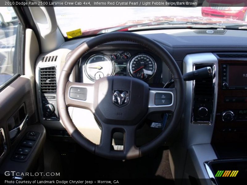 Inferno Red Crystal Pearl / Light Pebble Beige/Bark Brown 2010 Dodge Ram 2500 Laramie Crew Cab 4x4