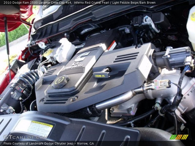 Inferno Red Crystal Pearl / Light Pebble Beige/Bark Brown 2010 Dodge Ram 2500 Laramie Crew Cab 4x4