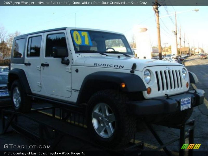 Stone White / Dark Slate Gray/Medium Slate Gray 2007 Jeep Wrangler Unlimited Rubicon 4x4