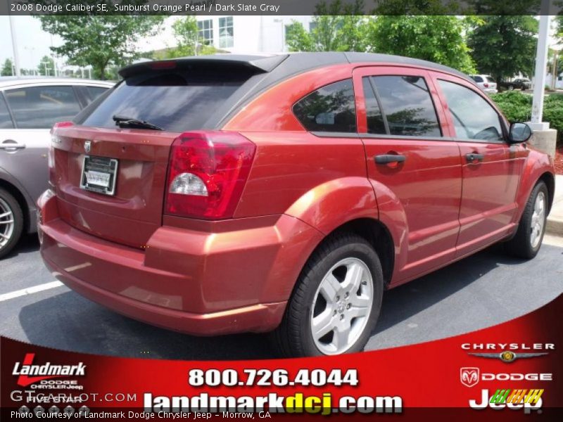 Sunburst Orange Pearl / Dark Slate Gray 2008 Dodge Caliber SE