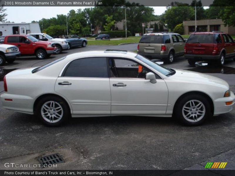 Platinum White Pearl / Tan 2001 Mitsubishi Diamante LS