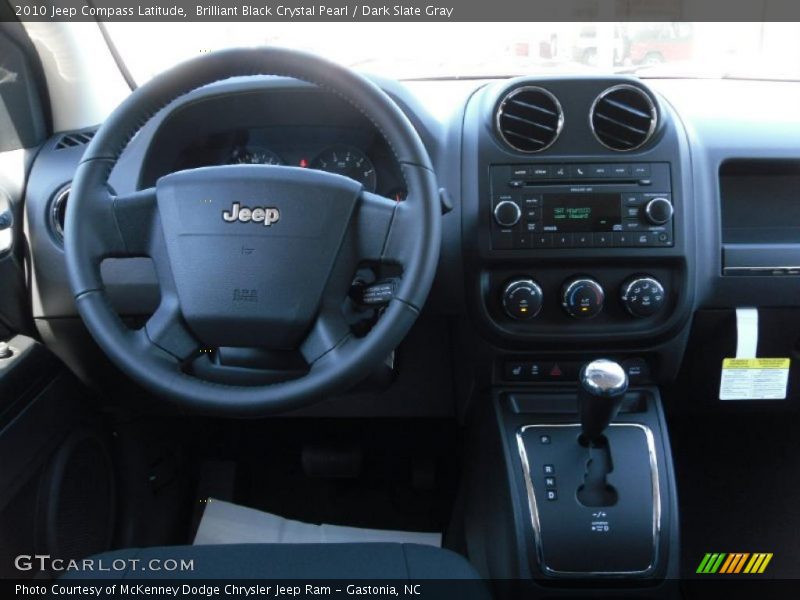 Brilliant Black Crystal Pearl / Dark Slate Gray 2010 Jeep Compass Latitude